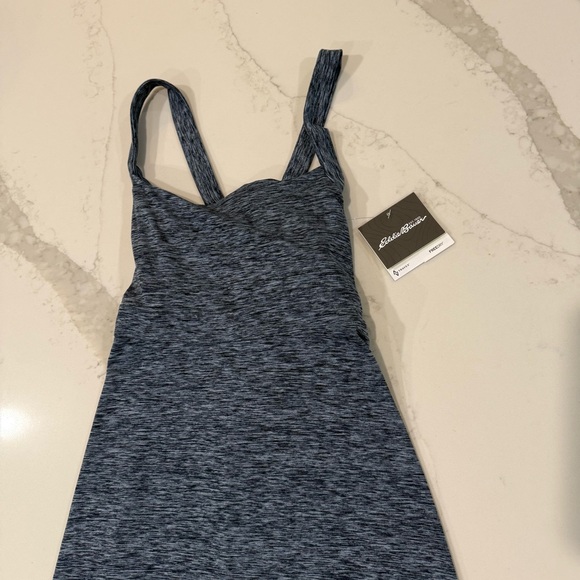 Eddie Bauer NWT Aster Cross Back Maxi Dress Women’s XS Atlantic Heather Blue - Picture 3 of 11